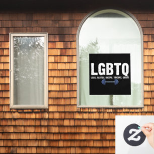 LGBTQ Benen Billen Biceps Triceps Quads Gymliefheb Raamsticker
