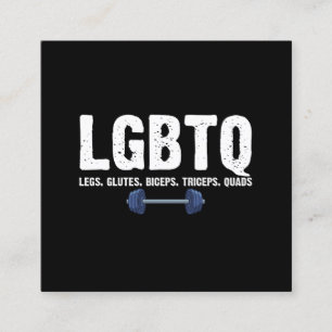 LGBTQ Benen Billen Biceps Triceps Quads Gymliefheb Vierkante Visitekaartje