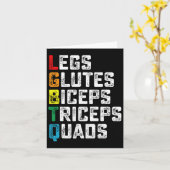 LGBTQ benen bilspieren biceps triceps quads Funny  Kaart (Gele Bloem)