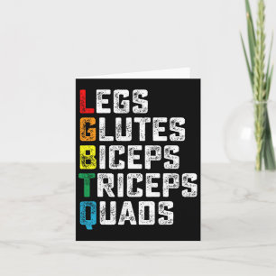 LGBTQ benen bilspieren biceps triceps quads Funny  Kaart