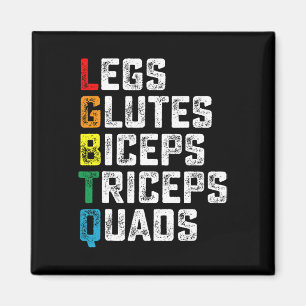 LGBTQ benen bilspieren biceps triceps quads Funny  Magneet