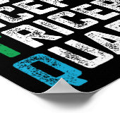 LGBTQ benen bilspieren biceps triceps quads Funny  Poster (Hoek)