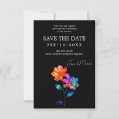 🌈 LGBTQ  Bewaar de datum Bloemen & Pride  Save The Date (Voorkant)
