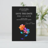 🌈 LGBTQ  Bewaar de datum Bloemen & Pride  Save The Date (Staand voorkant)
