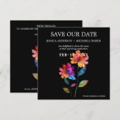 🌈 LGBTQ Bewaar de datum Bloemen & Trots Save The Date (Voorkant / Achterkant)