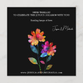 🌈 LGBTQ Bewaar de datum Bloemen & Trots Save The Date (Achterkant)