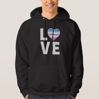LGBTQ Bigender Flag Hart LGBTQIA+ Liefde Bigender Hoodie