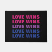 LGBTQ Biseksuele Pride Liefde Wint Aangepaste Herh Deurmat (Voorkant)