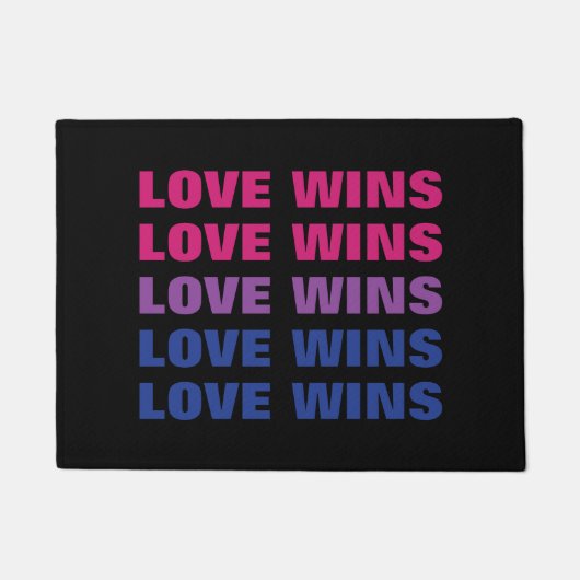 LGBTQ Biseksuele Pride Liefde Wint Aangepaste Herh Deurmat (Voorkant)