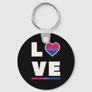LGBTQ Bisexual Pride Flag Distress Grunge Love Sleutelhanger