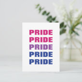 LGBTQ Bisexual Pride Herhaalde tekst Briefkaart (Staand voorkant)