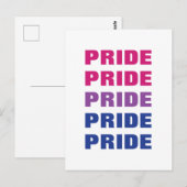 LGBTQ Bisexual Pride Herhaalde tekst Briefkaart (Voorkant / Achterkant)