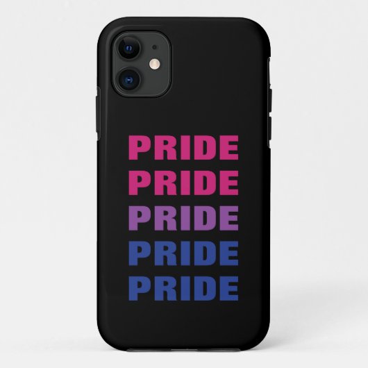 LGBTQ Bisexual Pride Herhaalde tekst Case-Mate iPhone Case (Achterkant)