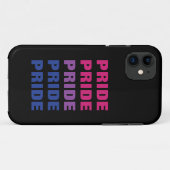 LGBTQ Bisexual Pride Herhaalde tekst Case-Mate iPhone Case (Achterkant (horizontaal))