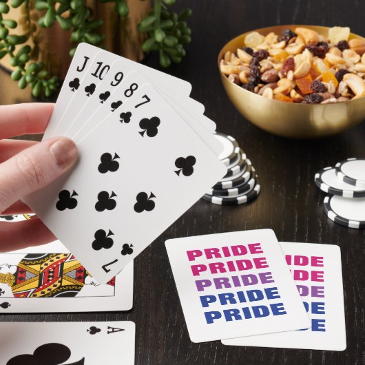 LGBTQ Bisexual Pride  Herhaalde tekst Pokerkaarten (Insitu)