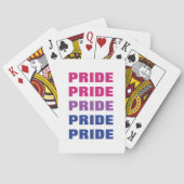 LGBTQ Bisexual Pride  Herhaalde tekst Pokerkaarten (Achterkant)