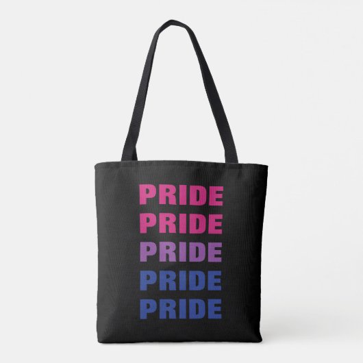 LGBTQ Bisexual Pride  Herhaalde tekst Tote Bag (Achterkant)