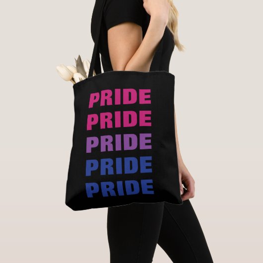 LGBTQ Bisexual Pride  Herhaalde tekst Tote Bag (Dichtbij)