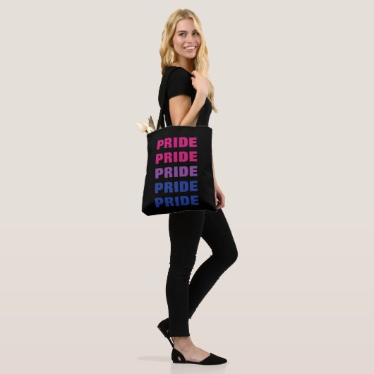 LGBTQ Bisexual Pride  Herhaalde tekst Tote Bag (Op model)