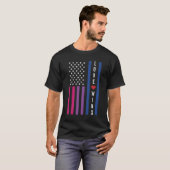 LGBTQ Bisexual Pride Love Wint Amerikaanse vlag T-shirt (Voorkant volledig)