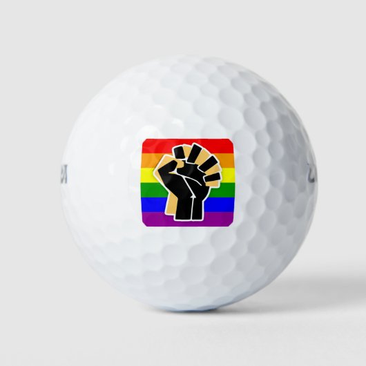 LGBTQ Black Ally Golfballen (Voorkant)