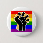 LGBTQ Black Ally Ronde Button 5,7 Cm (Voorkant)