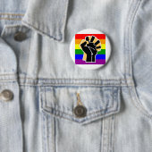 LGBTQ Black Ally Ronde Button 5,7 Cm (In situ)