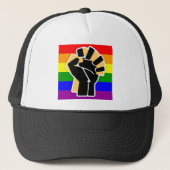 LGBTQ Black Ally Trucker Pet (Voorkant)