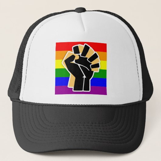 LGBTQ Black Ally Trucker Pet (Voorkant)
