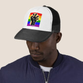 LGBTQ Black Ally Trucker Pet (In situ)