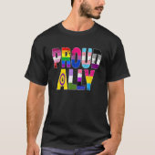 LGBTQ Black Pride Proud Ally Lesbian Gay Bi Trans T-shirt (Voorkant)