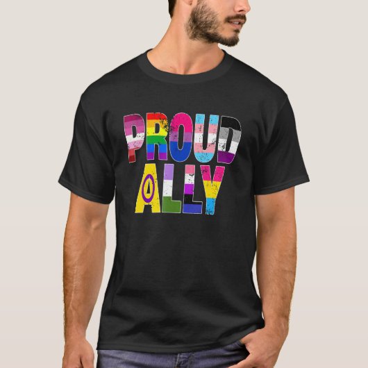 LGBTQ Black Pride Proud Ally Lesbian Gay Bi Trans T-shirt (Voorkant)