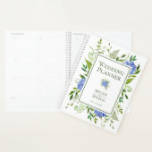 LGBTQ Blauwe Hortensia Bloemige Bruiloft Planner (Display)