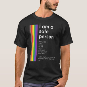 Lgbtq Blm Ik Ben Een Veilige Persoon En Zal Ruimte T-shirt