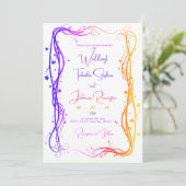 LGBTQ Bloemenbruiloft Kaart (Staand voorkant)