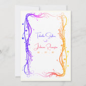 LGBTQ Bloemenbruiloft Kaart (Achterkant)