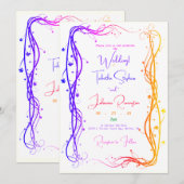 LGBTQ Bloemenbruiloft Kaart (Voorkant / Achterkant)