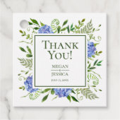 LGBTQ Blue Hydrangeas Bloemenbruiloft Dank u Bedankjes Labels (Voorkant)