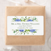 LGBTQ Blue Hydrangeas Floral Wedding Address Etiket (Insitu)
