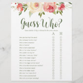 LGBTQ Blush Bloemen Vrijgezellenfeest Games Flyer (Achterkant)