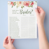 LGBTQ Blush Bloemen Vrijgezellenfeest Games Flyer (Hand)