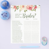 LGBTQ Blush Bloemen Vrijgezellenfeest Games Flyer (Enkel)