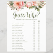 LGBTQ Blush Bloemen Vrijgezellenfeest Games Flyer (Achterkant)