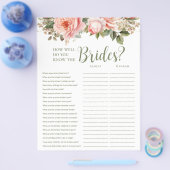 LGBTQ Blush Bloemen Vrijgezellenfeest Games Flyer (Enkel)