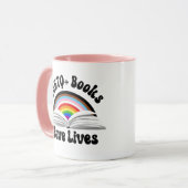 LGBTQ+ boeken redden levens Mok (Voorkant links)