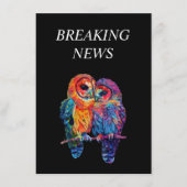 LGBTQ+ Breaking News grappige Eeuwige Eenheid Informatiekaartje (Voorkant)