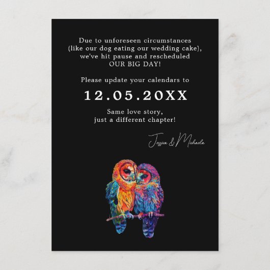 LGBTQ+ Breaking News grappige Eeuwige Eenheid Informatiekaartje (Achterkant)