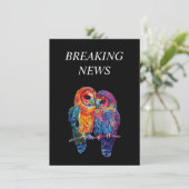 LGBTQ+ Breaking News grappige Eeuwige Eenheid Informatiekaartje (Staand voorkant)