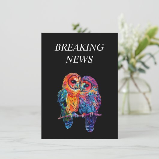LGBTQ+ Breaking News grappige Eeuwige Eenheid Informatiekaartje (Staand voorkant)