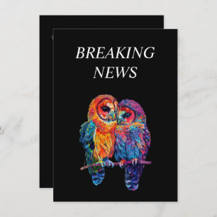 LGBTQ+ Breaking News grappige Eeuwige Eenheid Informatiekaartje